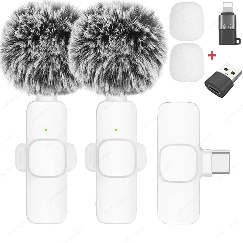 Multi-Color Mini Pro Lavalier Wireless Microphone With Noise Cancelling
