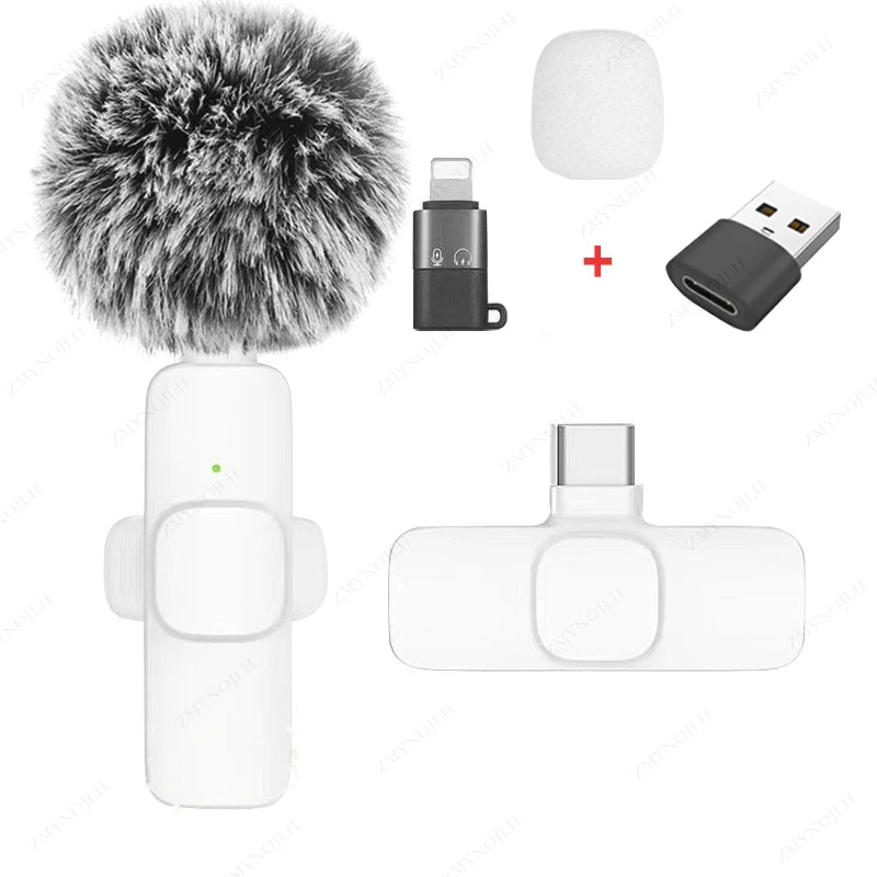 Multi-Color Mini Pro Lavalier Wireless Microphone With Noise Cancelling