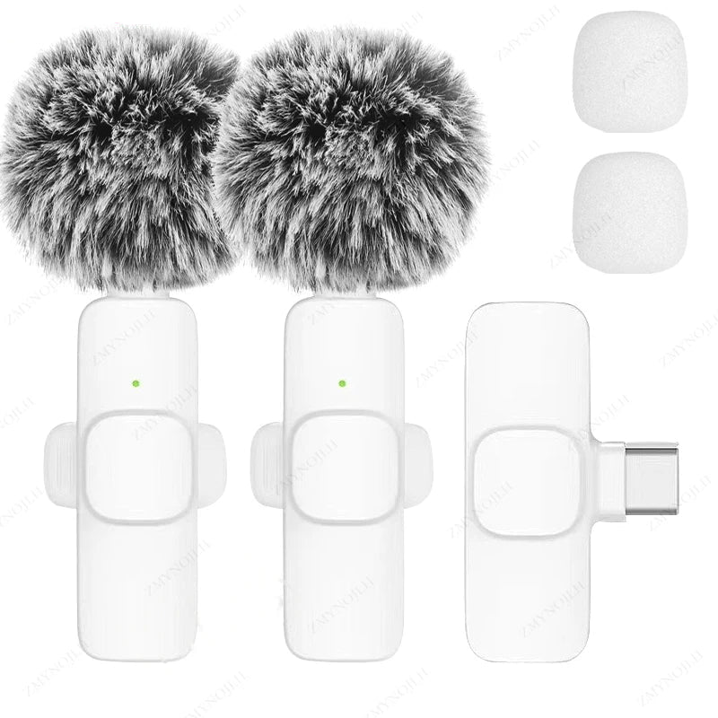 Multi-Color Mini Pro Lavalier Wireless Microphone With Noise Cancelling