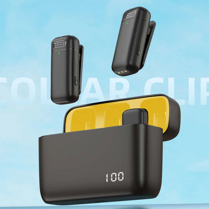XIAOLO Lavalier Wireless Microphone with Charging Case and Noise Cancelling