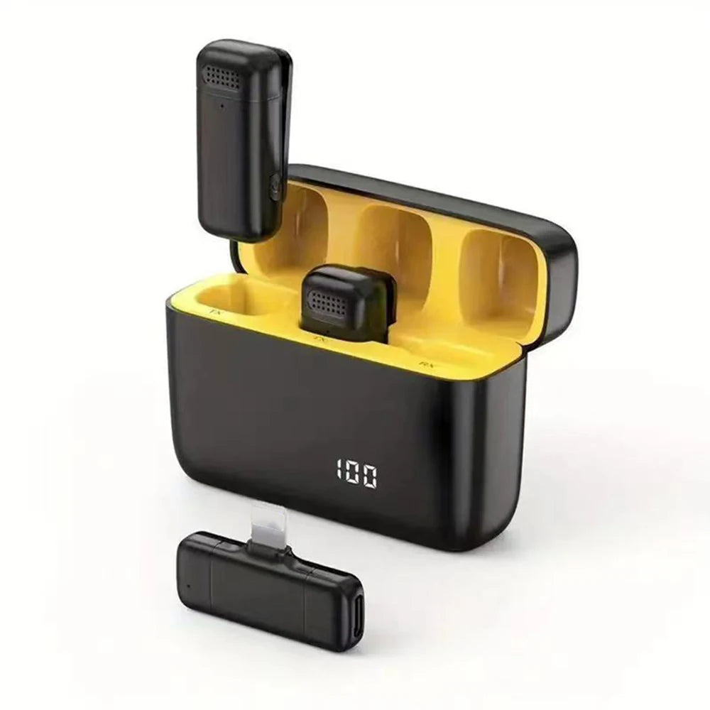 XIAOLO Lavalier Wireless Microphone with Charging Case and Noise Cancelling