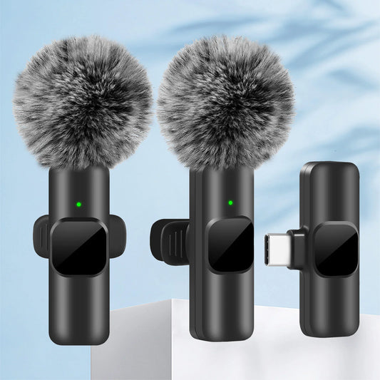 Mini Mic Pro Lavalier Wireless Microphones With Noise Cancelling