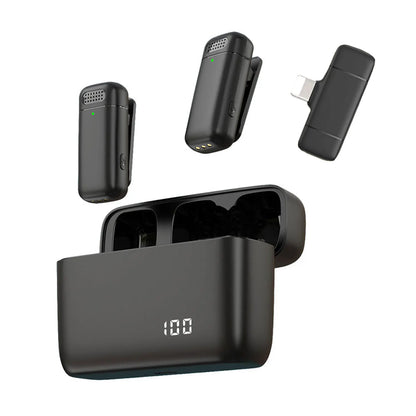XIAOLO Lavalier Wireless Microphone with Charging Case and Noise Cancelling