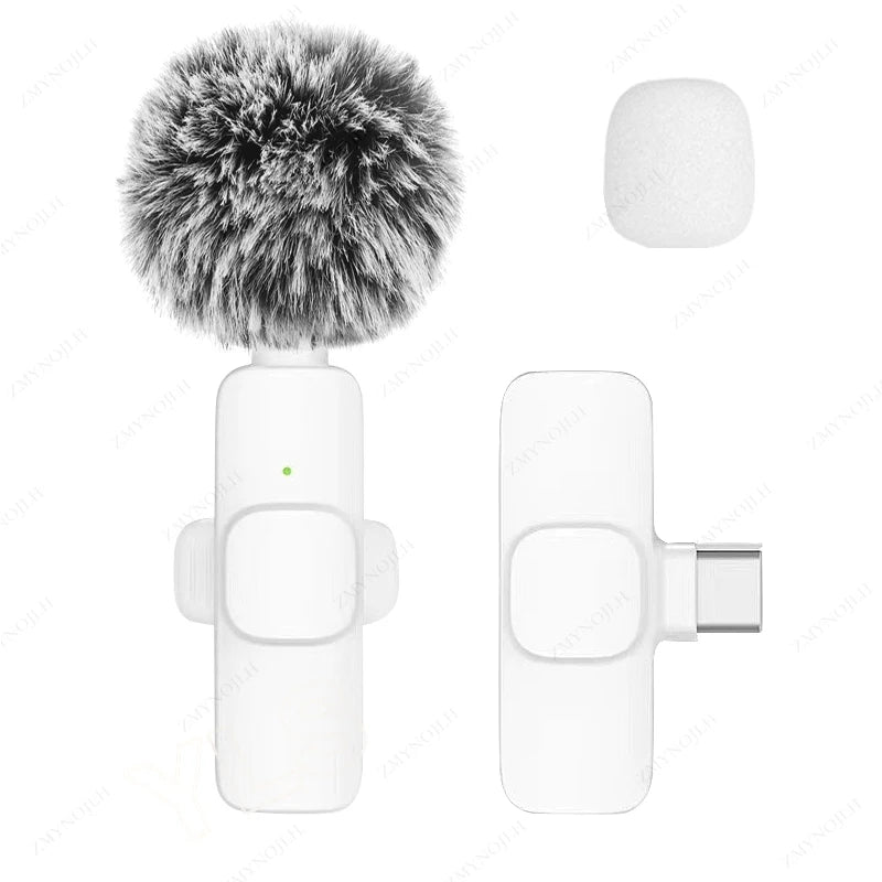 Multi-Color Mini Pro Lavalier Wireless Microphone With Noise Cancelling