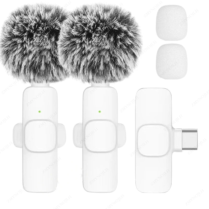 Multi-Color Mini Pro Lavalier Wireless Microphone With Noise Cancelling