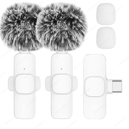 Multi-Color Mini Pro Lavalier Wireless Microphone With Noise Cancelling