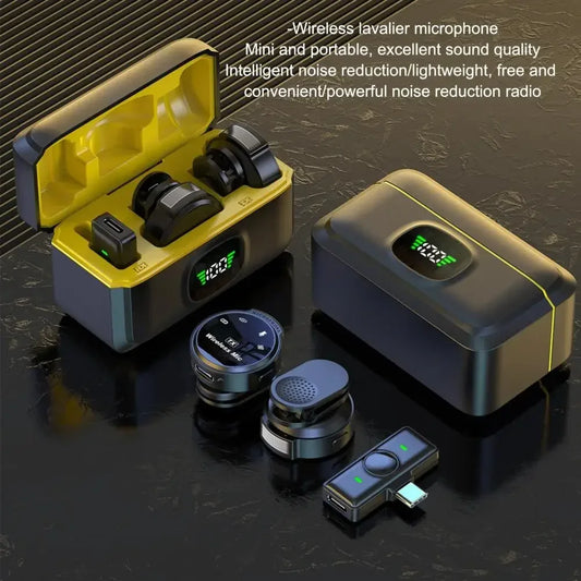 J6 Lavalier Wireless Microphone with Charging Case and Noise Cancelling