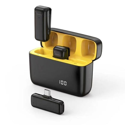 XIAOLO Lavalier Wireless Microphone with Charging Case and Noise Cancelling