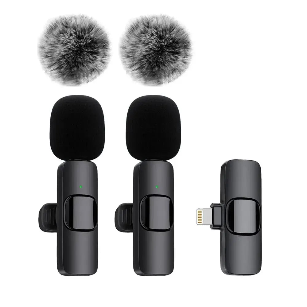 Mini Mic Pro Lavalier Wireless Microphones With Noise Cancelling