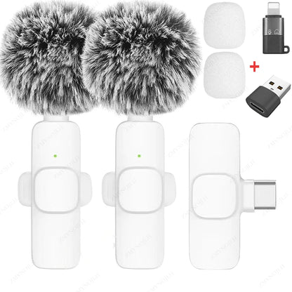 Multi-Color Mini Pro Lavalier Wireless Microphone With Noise Cancelling