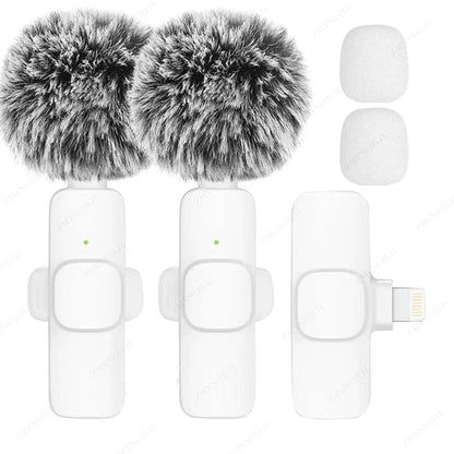 Multi-Color Mini Pro Lavalier Wireless Microphone With Noise Cancelling