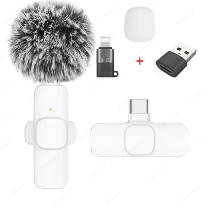 Multi-Color Mini Pro Lavalier Wireless Microphone With Noise Cancelling